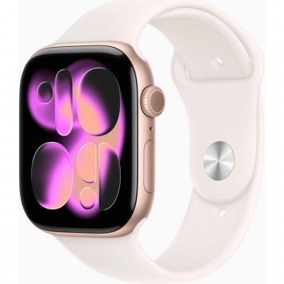 Смарт-годинник Apple Watch Series 11 GPS 46mm Rose Gold Aluminium Case with Light Blush Sport Band - S/M (MEV64RK/A) Смарт-годинник Apple Watch Series 11 GPS 46mm Rose Gold Aluminium Case with Light Blush Sport Band - S/M (MEV64RK/A)