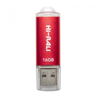 флеш USB 16GB Hi-Rali Rocket Series Red (HI-16GBVCRD)