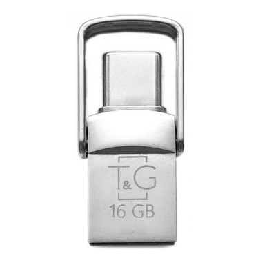 флеш USB 2.0 16GB Type-C T&G 104 Metal Series Silver (TG104TC-16G)