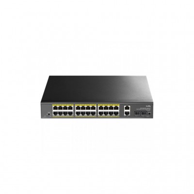 Комутатор Cudy GS1026PS2, 24-Gigabit PoE+ Switch with 2 Uplink Gig Ports and 2 Gig SFP Slots 300W