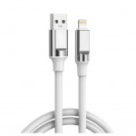 Дата кабель USB 2.0 AM to Lightning 1.0m 6A silicone white XO (NB251_L_White)