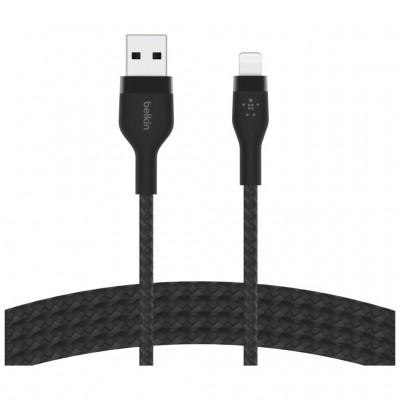 Дата кабель USB 2.0 AM to Lightning 1.0m black Belkin (CAA010BT1MBK)