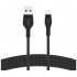 Дата кабель USB 2.0 AM to Lightning 1.0m black Belkin (CAA010BT1MBK)