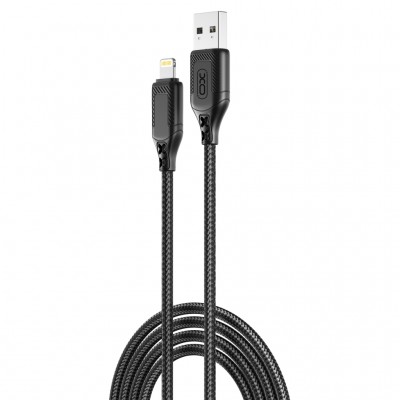 Дата кабель USB 2.0 AM to Lightning 1.0m braided black XO (NB235_L_Black) Дата кабель USB 2.0 AM to Lightning 1.0m braided black XO (NB235_L_Black)