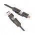 Дата кабель USB 2.0 AM to USB-C + USB 2.0 AM to Lightning 1.0m 60W gray XO (NB275_4-in-1_Gray) Дата кабель USB 2.0 AM to USB-C + USB 2.0 AM to Lightning 1.0m 60W gray XO (NB275_4-in-1_Gray)