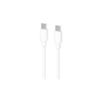 Дата кабель USB-C to USB-C 1.0m Glow 60W white 2E (2E-CCCC-WH)