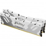Пам'ять DDR5 48GB (2x24GB) 8000 MHz Renegade White/Silver Kingston Fury (ex.HyperX) KF580C38RWK2-48