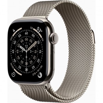 Смарт-годинник Apple Watch Series 11 GPS + Cellular 42mm Natural Titanium Case with Natural Milanese Loop (MF8P4RK/A)