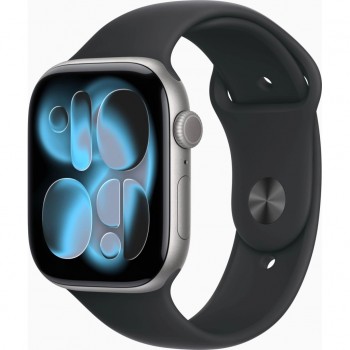 Смарт-годинник Apple Watch Series 11 GPS + Cellular 46mm Space Grey Aluminium Case with Black Sport Band - M/L (MFCA4RK/A)