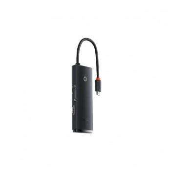 USB-хаб Baseus USB-C 6-in-1 HDMI + 2xUSB 3.0 + USB-C + SD/TF blac (WKQX050001)