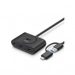 USB-хаб UGREEN USB 3.0 to 4xUSB + USB-C plug 1.0m CR113 black (40850)