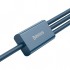 Дата кабель USB 2.0 AM to Lightning + Micro 5P + Type-C 1.5m 3.5A blue Baseus (CAMLTYS-03)