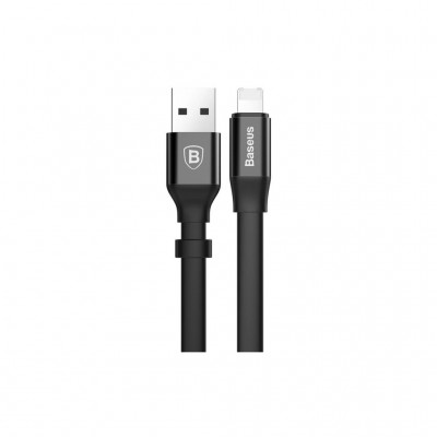 Дата кабель USB 2.0 AM to Lightning 0.23m 2A black Baseus (CALMBJ-B01)