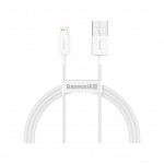 Дата кабель USB 2.0 AM to Lightning 1.0m 2.4A white Baseus (CALYS-A02)