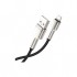 Дата кабель USB 2.0 AM to Lightning 1.0m Cafule Metal 2.4A black Baseus (CALJK-A01)