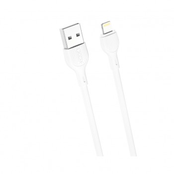 Дата кабель USB 2.0 AM to Lightning 2.0m 2.1A white XO (CB-200UL)