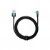 Дата кабель USB 2.0 AM to Lightning 2.0m 2.4A 90° corner black/blue Baseus (CAVP000121)