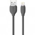 Дата кабель USB 2.0 AM to Lightning 2.0m 2.4A Jelly Liquid Silica Gel Black Baseus (CAGD000101)