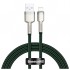 Дата кабель USB 2.0 AM to Lightning 2.0m 2.4A metal green Baseus (CALJK-B06)