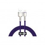 Дата кабель USB 2.0 AM to Lightning 2.0m 2.4A metal purple Baseus (CALJK-B05)