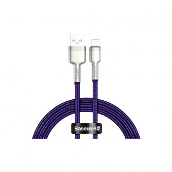 Дата кабель USB 2.0 AM to Lightning 2.0m 2.4A metal purple Baseus (CALJK-B05)