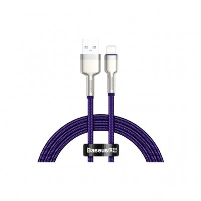 Дата кабель USB 2.0 AM to Lightning 2.0m 2.4A metal purple Baseus (CALJK-B05)