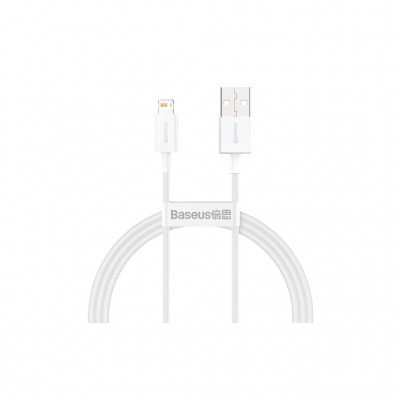 Дата кабель USB 2.0 AM to Lightning 2.0m Superior Fast Charging 2.4A white Baseus (CALYS-C02)