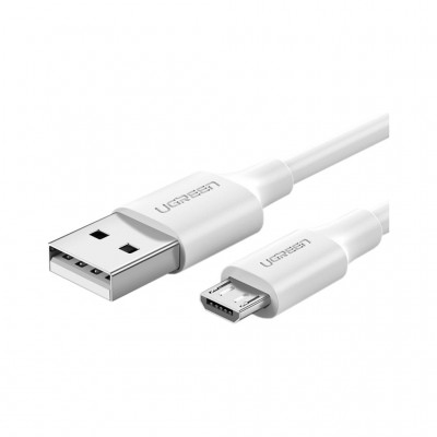 Дата кабель USB 2.0 AM to Micro 5P 0.5m 2A US289 white Ugreen (60140)