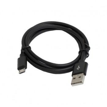 Дата кабель USB 2.0 AM to Micro 5P 1.0m 2.4A black Patron (CAB-PN-USB-MICRO-1-B)