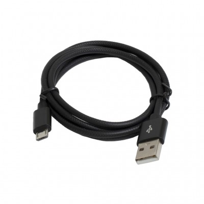 Дата кабель USB 2.0 AM to Micro 5P 1.0m 2.4A black Patron (CAB-PN-USB-MICRO-1-B)