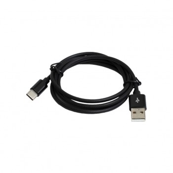 Дата кабель USB 2.0 AM to USB-C 1.0m 2.4A black Patron (CAB-PN-USB-TYPEC-1-B)