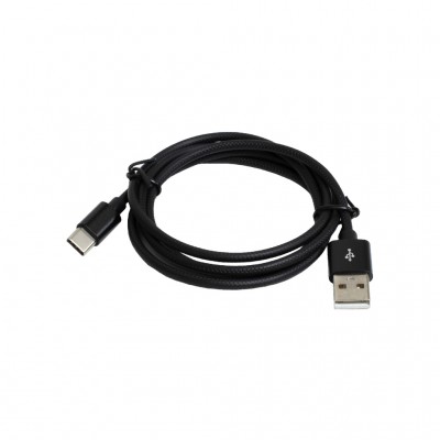 Дата кабель USB 2.0 AM to USB-C 1.0m 2.4A black Patron (CAB-PN-USB-TYPEC-1-B)