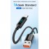 Дата кабель USB 2.0 AM to USB-C 1.0m 7A LED black Essager (EXCT-XY01-P)