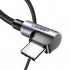 Дата кабель USB 2.0 AM to USB-C 3.0m 3A 90° corner US176 black Ugreen (70875)