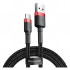 Дата кабель USB 2.0 AM to USB-C 3.0m 3A red-black Baseus (CATKLF-U91)