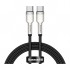 Дата кабель USB-C to USB-C 1.0m 100W metal black Baseus (CATJK-C01)