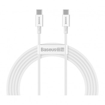 Дата кабель USB-C to USB-C 1.0m 100W white Baseus (CATYS-B02)