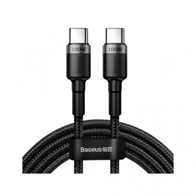 Дата кабель USB-C to USB-C 2.0m 100W 5A black-grey Baseus (CATKLF-ALG1)