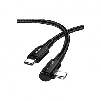 Дата кабель USB-C to USB-C 2.0m 100W 90° corner black Essager (EXCTT1-CGWTA01)