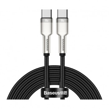 Дата кабель USB-C to USB-C 2.0m 100W metal black Baseus (CATJK-D01)