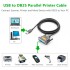 Кабель для принтера USB 2.0 to DB25 2.0m US167 black Ugreen (20224)