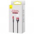 Дата кабель USB 2.0 AM to Lightning 2.0m 2.4A 90° corner black/red Baseus (CAVP000120)