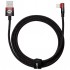 Дата кабель USB 2.0 AM to Lightning 2.0m 2.4A 90° corner black/red Baseus (CAVP000120)