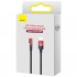 Дата кабель USB-C to Lightning 1.0m 20W 90° corner black/red Baseus (CAVP000220)