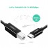 Кабель для принтера USB-C 2.0 to BM 2.0m US241 black Ugreen (50446)