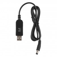 Кабель живлення USB to DC 5.5x2.1mm 9V 1.0m 1.0A 2E (2E-CCAD9-BK)