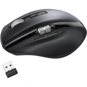 Мишка UGREEN 2.4GHz&BT M751 Ergonomic Contoured-Shape, бездротова, 5000dpi., 5кн., Чорна