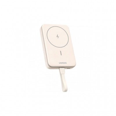УМБ Ugreen Magnetic Wireless 10000 mAh 20W Build-in USB-C Cable (PB760) білий