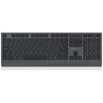 Клавіатура Real-El RK-715W Wireless/Bluetooth Black/Gray (EL123100051)
