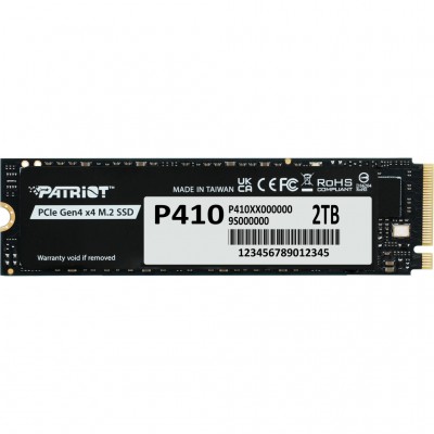 SSD M.2 NVMe 2TB Patriot P410 3D TLC 5000/4500MB/s ( P410P2TBM28H )
